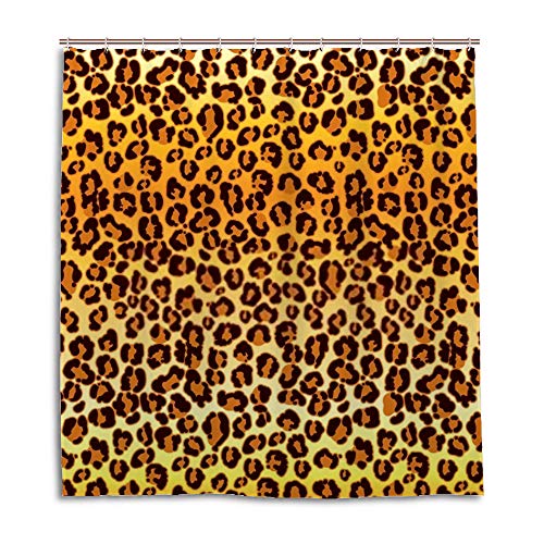 Rideau de douche imprimé léopard en polyester imperméable de 183x183 cm - 2