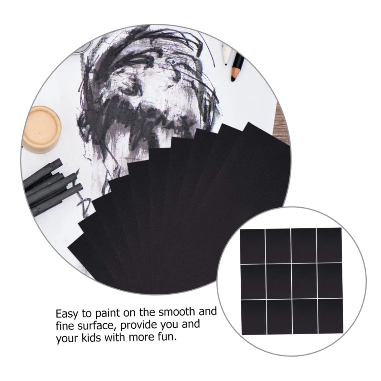 Gadpiparty Papiers Soi-même Noirs pour Garçon et Filles, 100 Pièces 150g