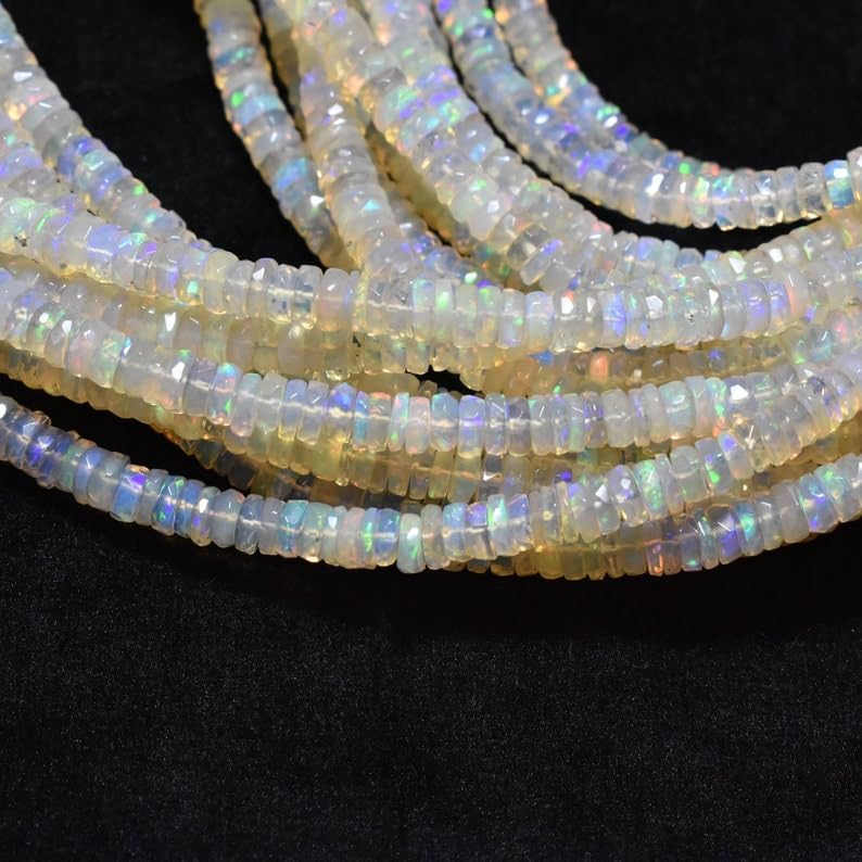 Perles éthiopiennes naturelles à facettes haut de gamme pour la création de colliers d'exception