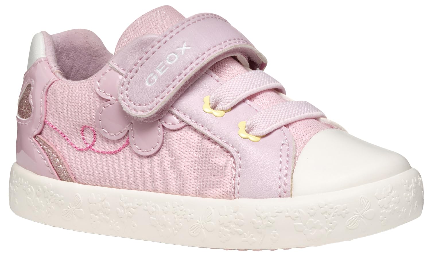 Geox Boy's GISLI Girl B Sneaker, Light Pink, 6 UK Child