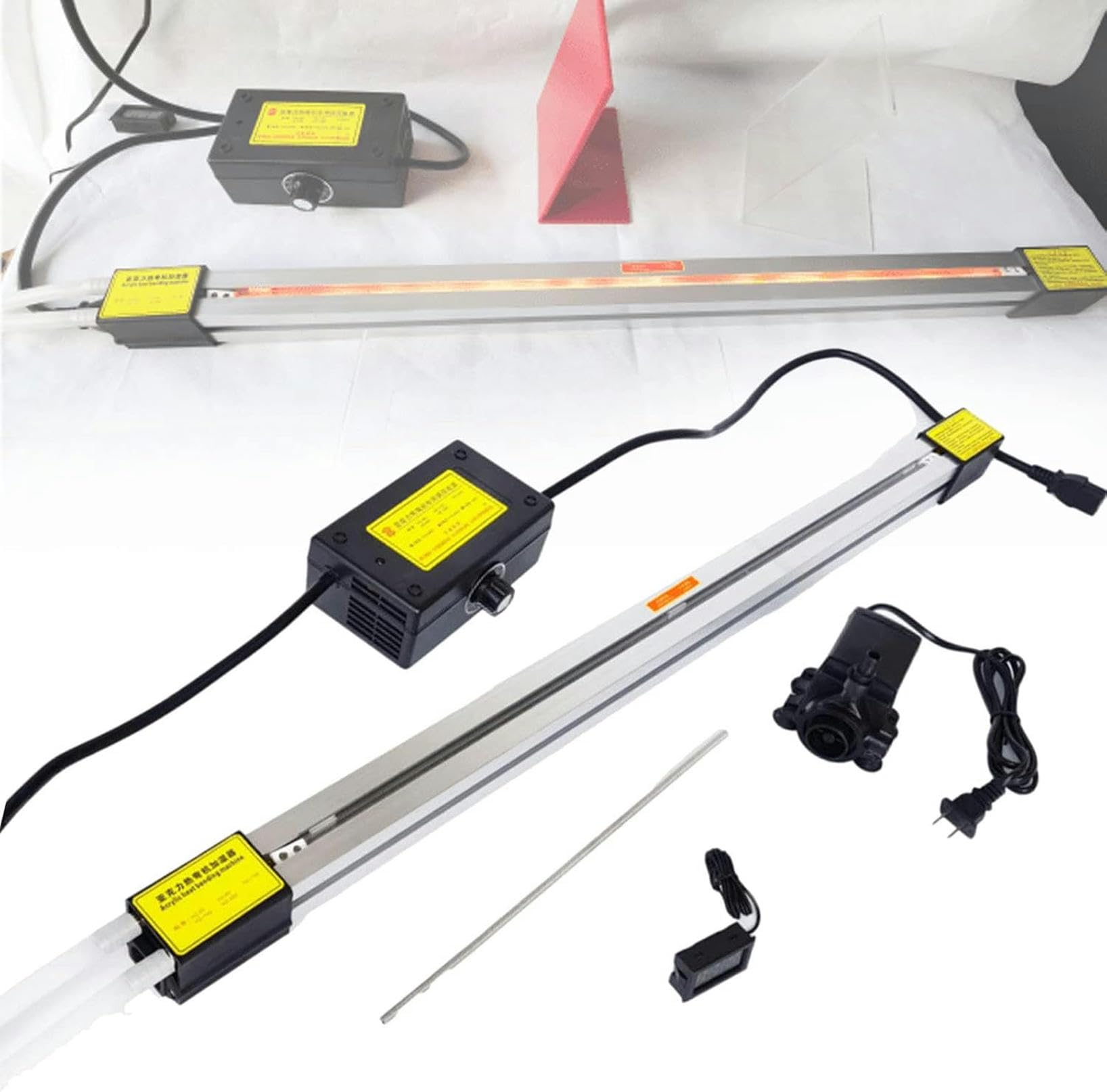 Máquina dobladora de acrílico, herramienta calentadora para hacer carteles, dobladora de tiras de PVC de plástico portátil caliente con calentamiento manual