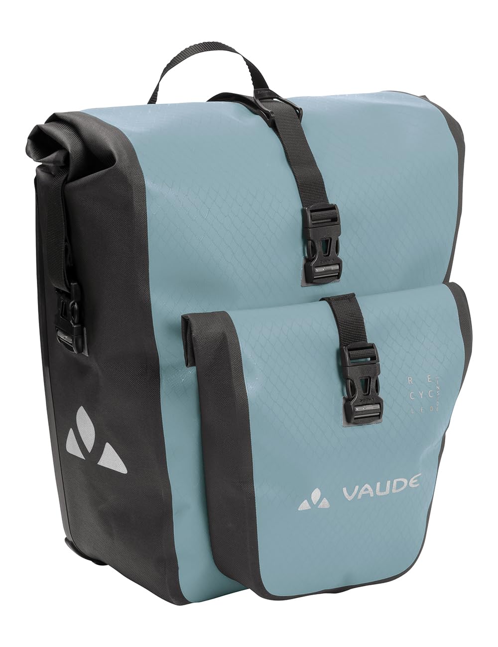 VAUDE Fahrradtaschen für Gepäckträger Aqua Back Plus in blaugrau, 2X Hinterradtasche wasserdicht, Fahrrad Gepäckträgertasche hinten, einfache Befestigung – Made in Germany