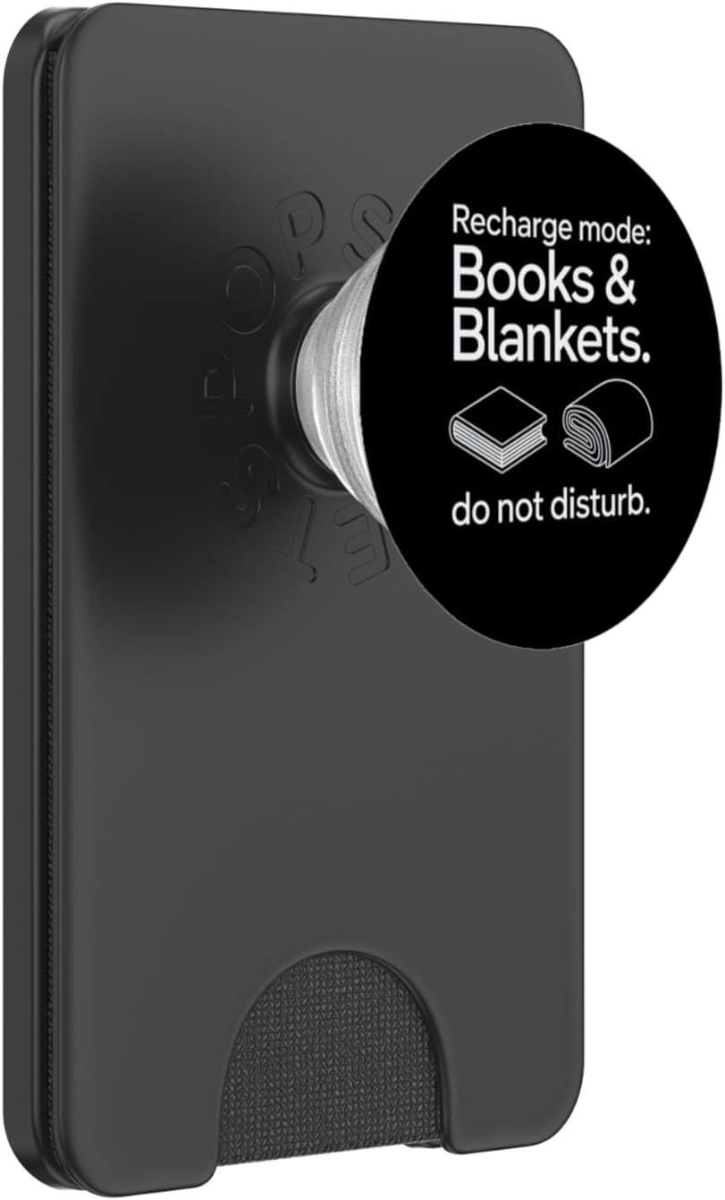 Recharge Mode: Books & Blankets Relaxation PopSockets PopWallet for MagSafe