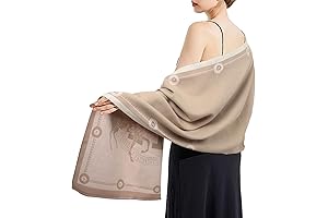 Women's Pashmina Shawl Wrap for Evening Dressing Blanket Open Front Poncho Cape