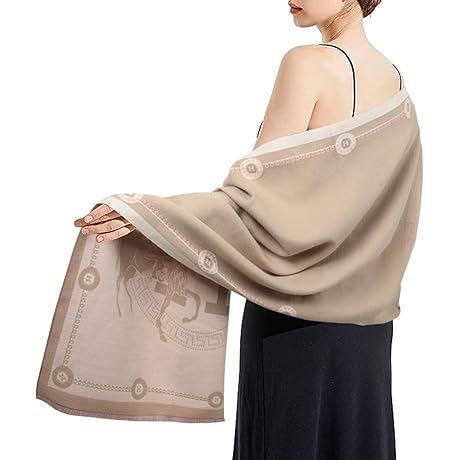 Women's Pashmina Shawl Wrap for Evening Dressing Blanket Open Front Poncho Cape