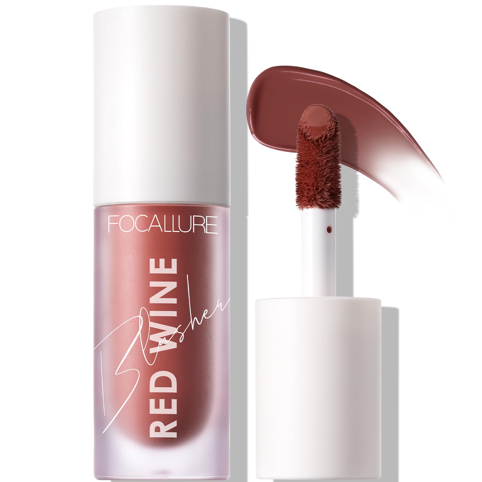 Maquillaje líquido rubor, un acabado fresco y saludable, rubor facial impermeable de larga duración para mejillas, fácil de crear un maquillaje natural de niebla de terciopelo, jerez B02