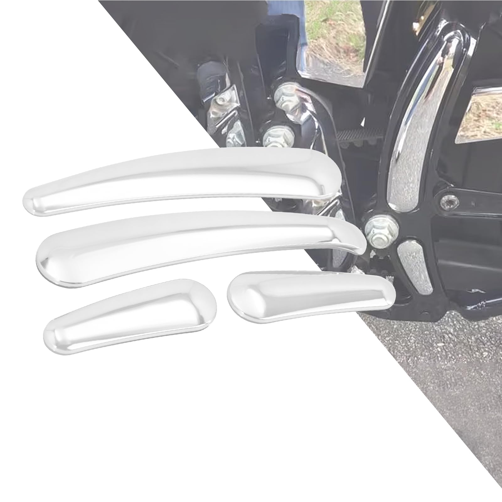 Motorcycle Curved Swingarm Frame Insert Set Fit for Harley Softail Fat Boy FLS FLSTN FLSTC FLSTF 2008-2017 4Pcs Chrome