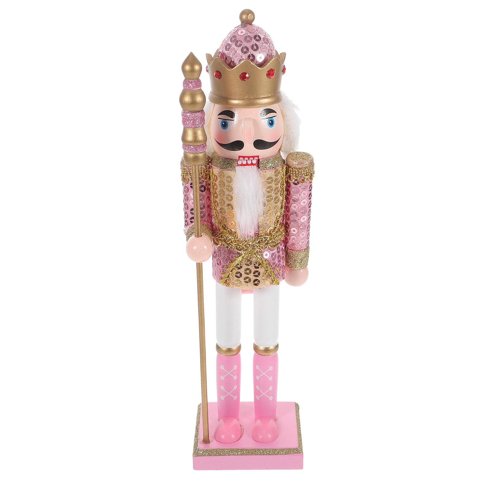 Casse-Noisette en Bois Artisanal Veemoon | Figurine Noël de Qualité avec Paillettes