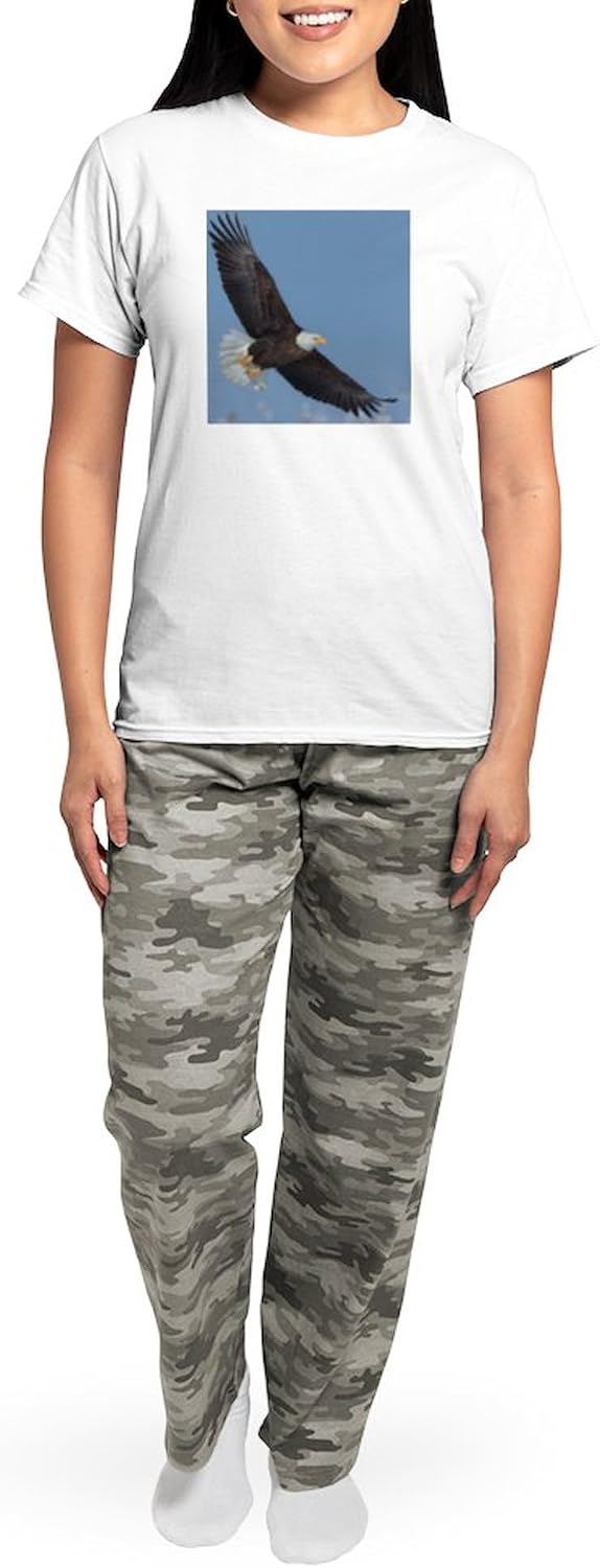 CafePress Eagle 10X Women's Light Pajamas Women's Novelty Cotton Pajama Set, Comfortable PJ Sleepwear