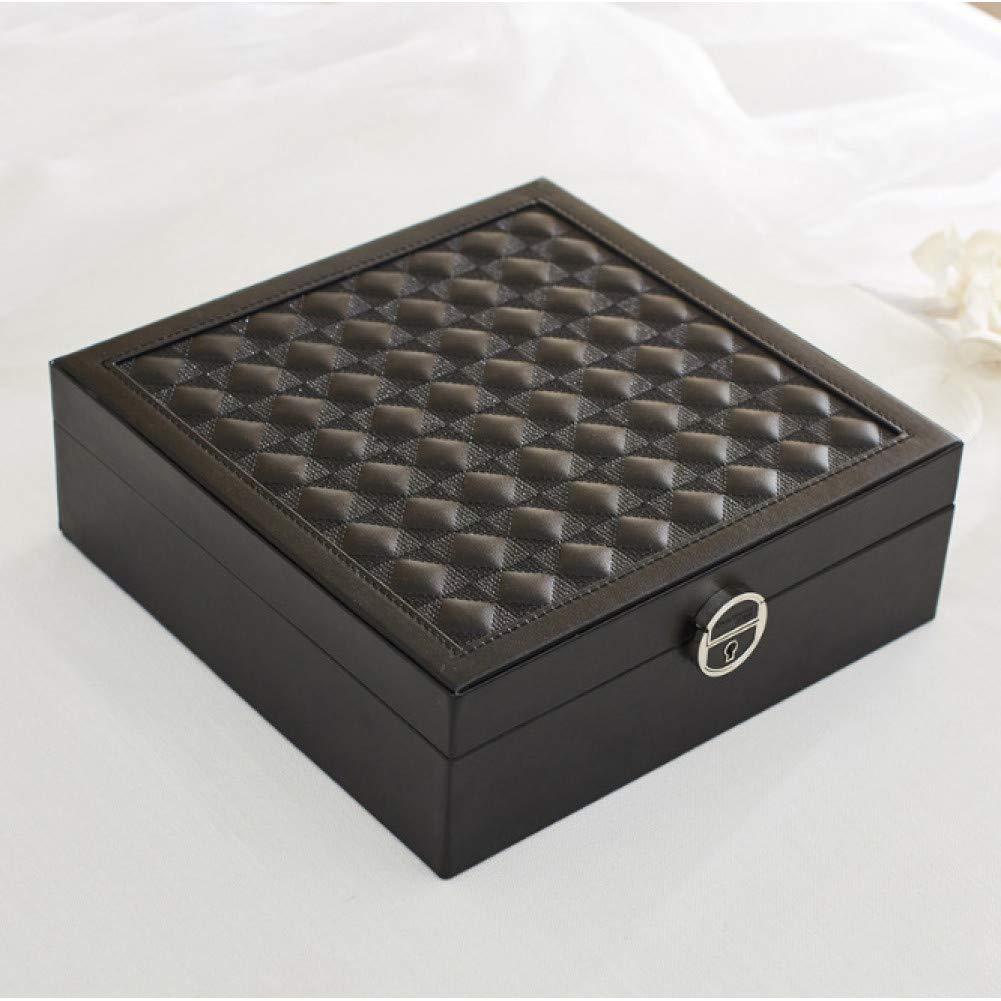 MWPO Jewelry box makeup box pu leather fashion jewelry box holder large capacity square ring