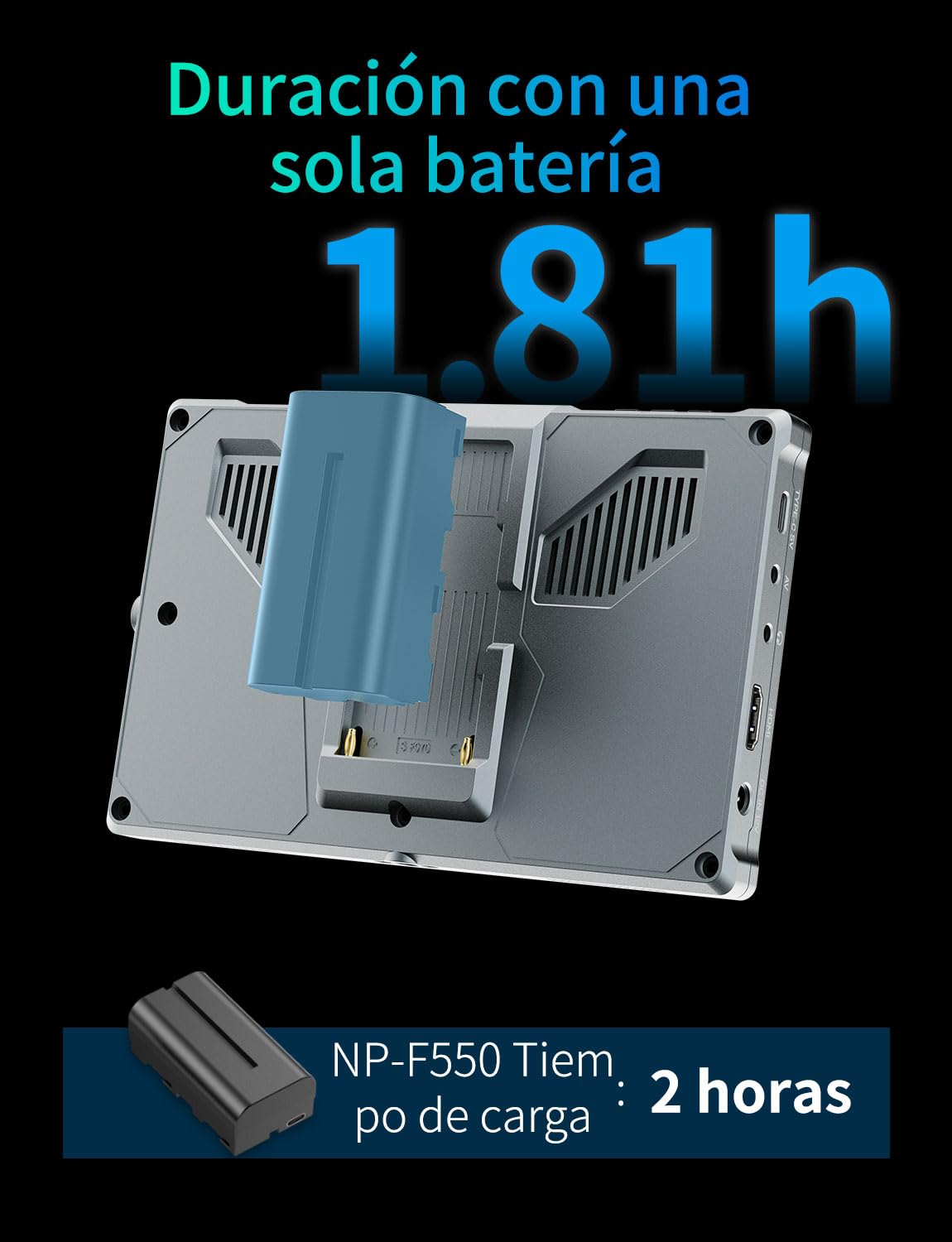 FEELWORLD FW759 Pro Monitor de Campo para cámara DSLR con Pantalla táctil HD de 7 Pulgadas y 400 nits, resolución 1280x800, batería F550, Entrada AV HDMI 4K y monitorización de Forma de Onda