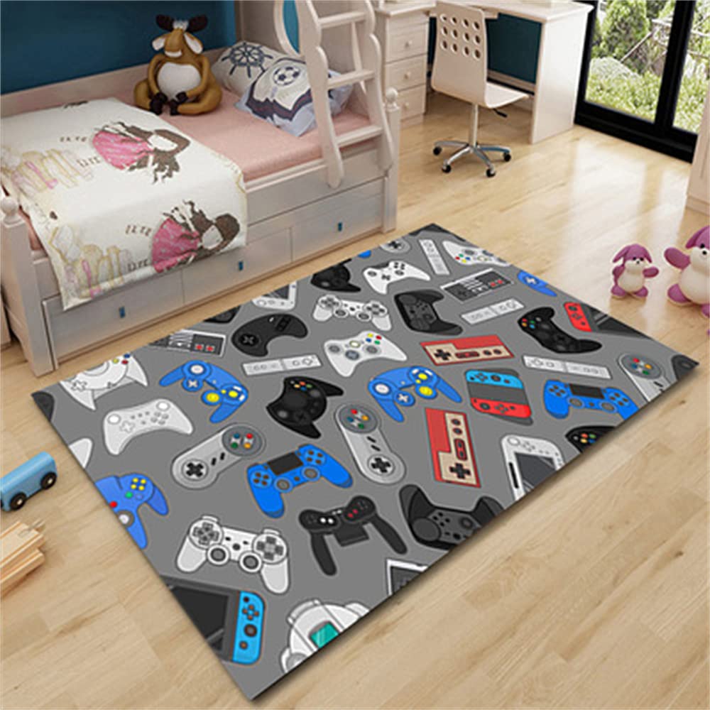 Alfombras Dormitorio Juvenil Chico Chica Infantiles Niño Adulto Juegos 3D Gamer Video Alfombras Habitacion Rectangular Antideslizante Lavables Alfombras Salon (Color 3,80x160 cm)