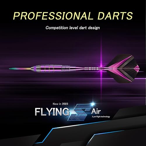 Miniatura 2 de Himmbods Darts Metal Tip Set 3 Aluminum Shaft Metal Dart Set Professional Darts Plastic Tip Sets + Extra 3 Dart Flights 3 Replace Plastic Shafts