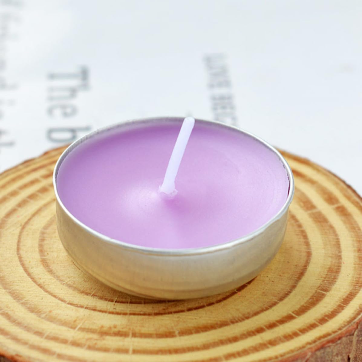Velas Aromáticas Pequeñas sin Humo 40 Piezas de Cera Redondas
