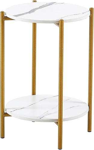 Miniatura 8 de IANIYA Mesa auxiliar mesa auxiliar mesa pequeña mesita de noche con mesa de pizarra, muebles de sala de estar (2 tapas de pizarra blanca, patas