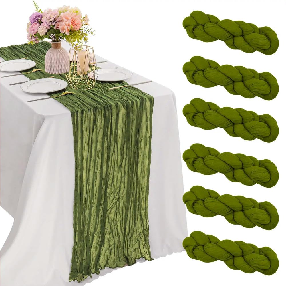 Juego de 6 caminos de mesa semitransparentes para bodas, despedidas de soltera, decoración de mesa elegante de tela transparente, perfecto para cenas y eventos
