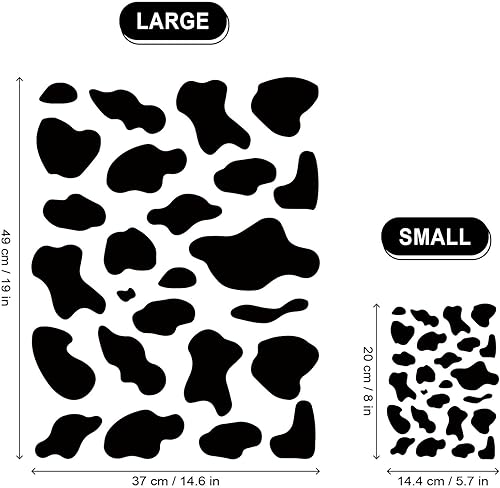 Miniatura 2 de Adhesivo decorativo de pared de leopardo, 2 calcomanías con estampado de leopardo, calcomanías autoadhesivas de leopardo para paredes, despegar y