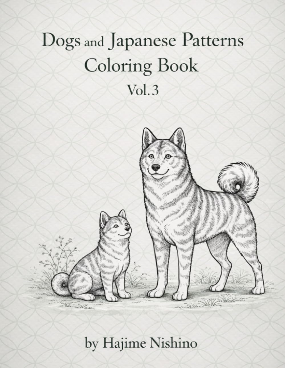 Dogs and Japanese Patterns Coloring Book Vol.3