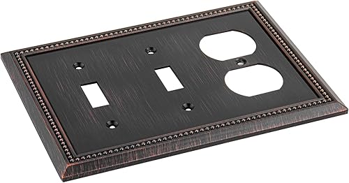 Vista 15 de Henne Bery Sunken Pearls - placa decorativa de pared para interruptor (Palanca simple, 2 unidades, níquel satinado)