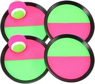 Toyvian Toys Toss and Catch Paddle Game Set Disc Paddles and Toss Ball Sport Game,4 Paddles and 2 Balls