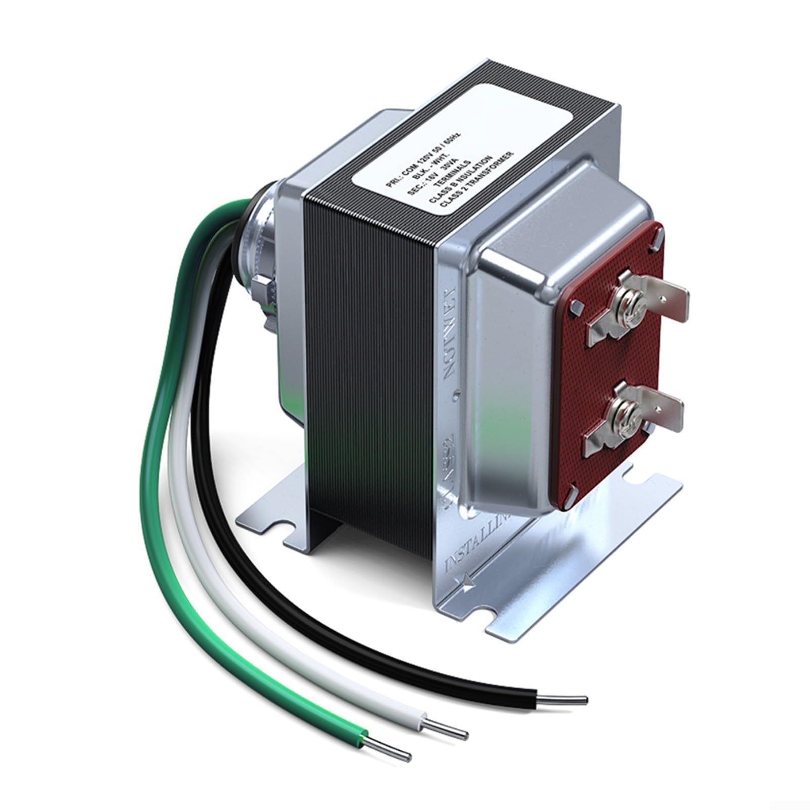 16V 30VA Doorbell Transformer for Ring & Most Brands, Metal Shielded Power Supply with Overload Protection, Install for Home