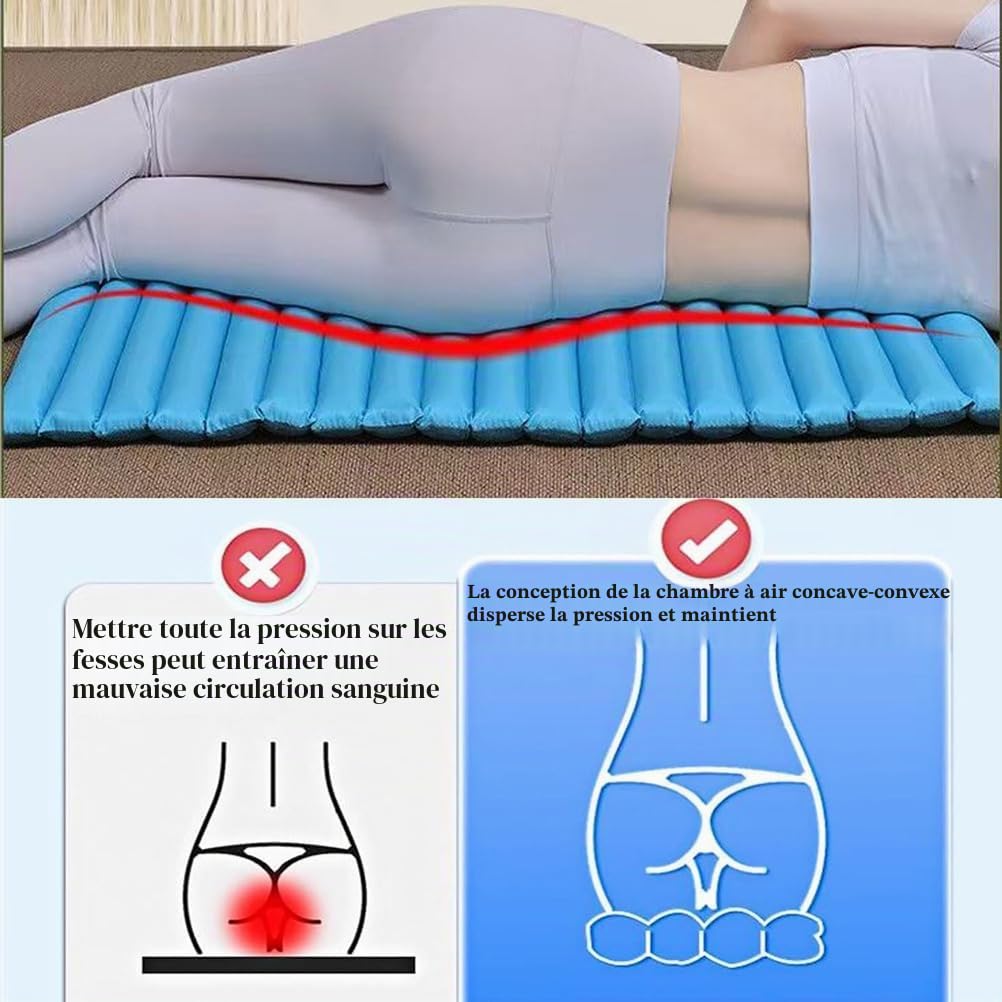 Générique Matelas Anti-Escarres pour Personnes Âgées Et Handicapées, Soins Aux Patients pour Patients Alités Oreillers Matelas À Pression Alternée,Blue b,90×70cm