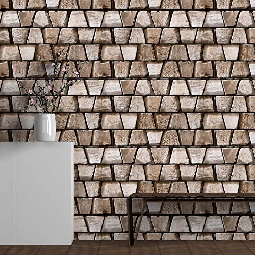 Image of DWELLSINDIA Brick Stone Self Adhesive Wallpaper, Waterproof, Scratch Resistant, Laminated (41cm x 244cm, Multicolour)