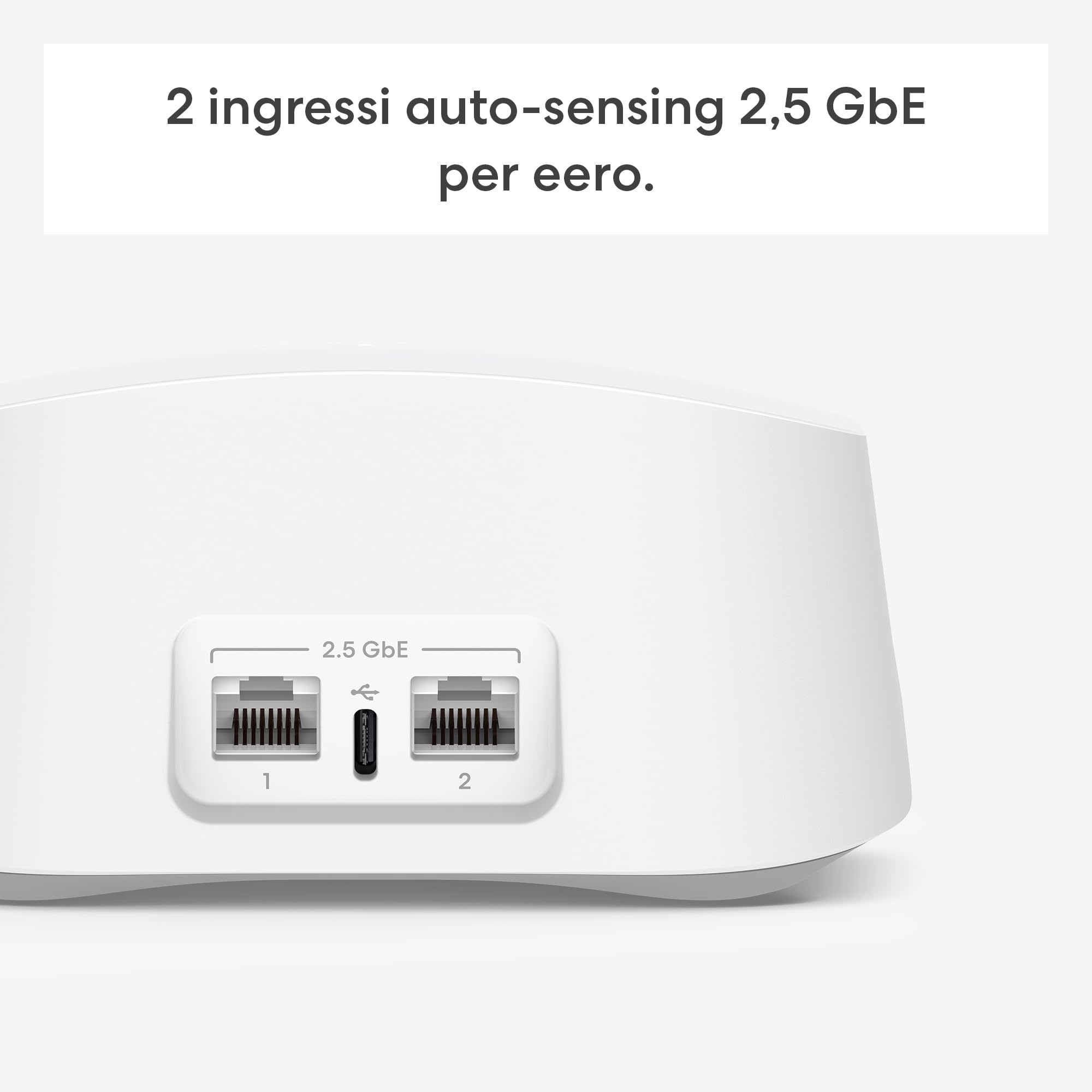Router Wi-Fi 7 mesh dual-band Amazon eero 7 (modello più recente) - Supporta connessioni Internet fino a 2,5 Gbps, copertura fino a 560 m², confezione da 3