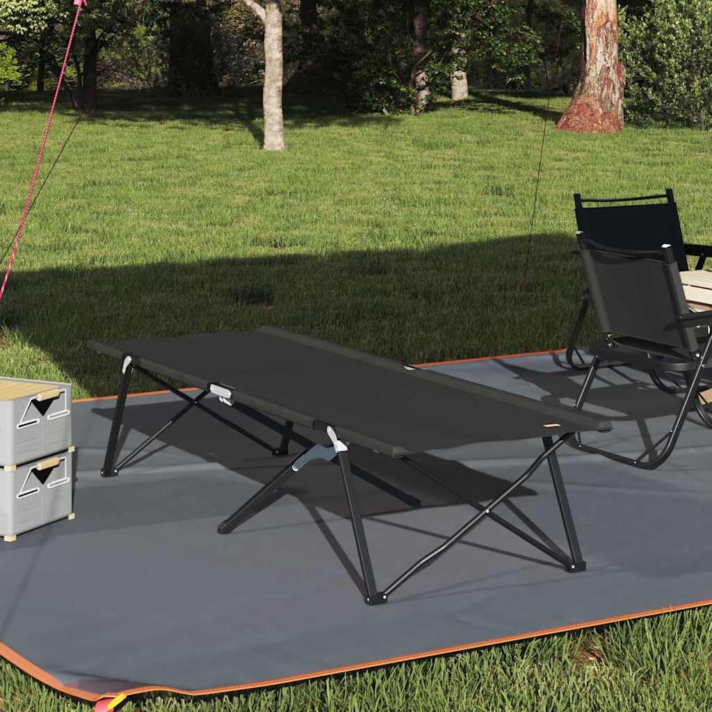 INLIFE Klapp Schlafbett fürs Camping Falten Schwarz 206 x 76 x 74 cm,Sportartikel,Outdoor-Aktivitäten,Camping & Wandern,Camping-Möbel,Feldbetten,Schwarz,7.6 KG,42003163