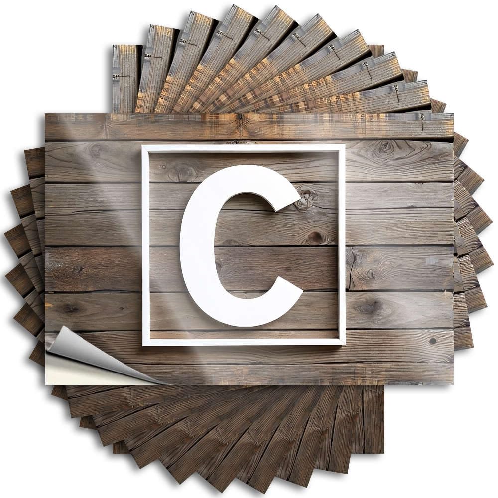 Bathroom Stuff Helmet Stickers - The Letter c is Prominently Displayed On A Wooden Background. Crazy Durable Sticker Easy Apply for Drinking Decor(6X9CM)