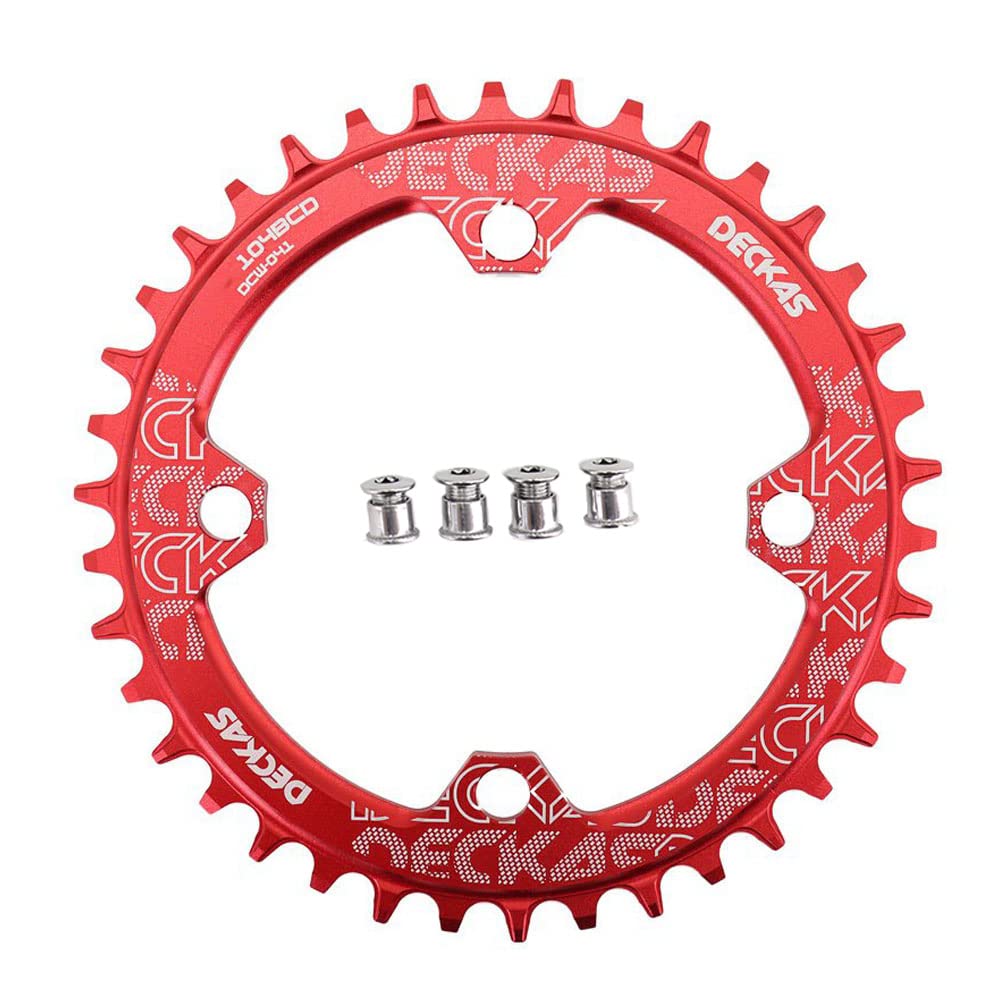 DJC Bike Chainring 104mm BCD Round/Oval MTB 104BCD 30T to 52T 7/8/9/10/11/12 Speed Narrow Wide Tooth Aluminum 7075 Super Lightweight 30T 32T 34T 36T 38T 40 42 DH XC Trail Fat Bike Ebike