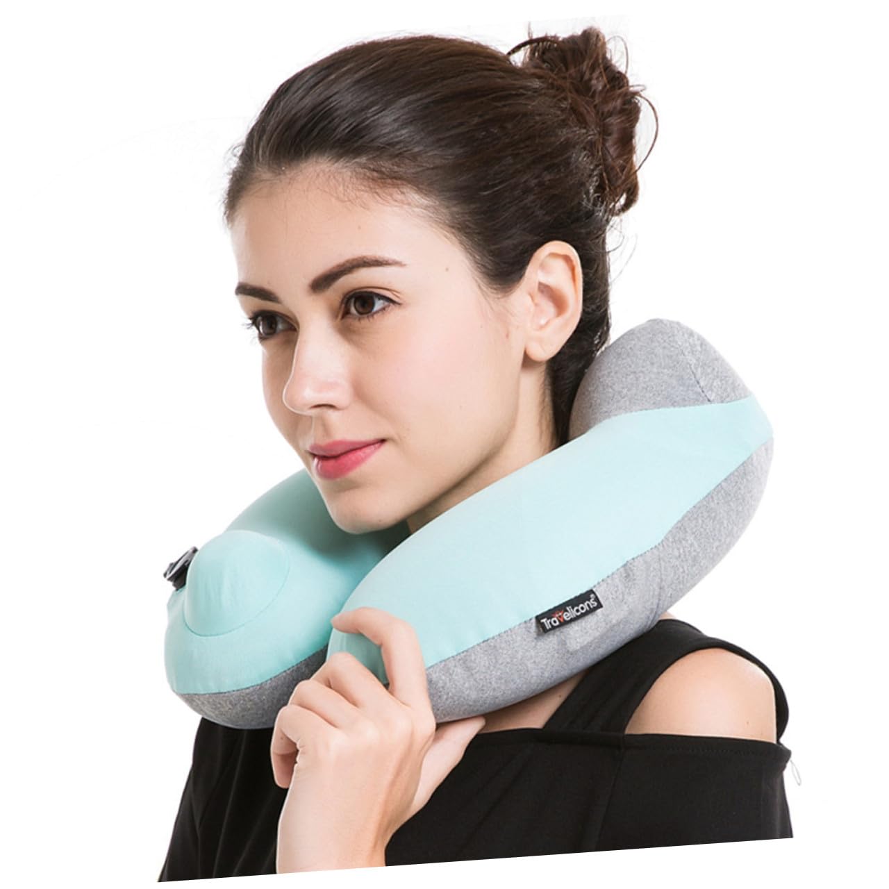 Almohada Inflable Viaje Cuello u Almohadas Aire Cervical Ligera para Dormir Lavable