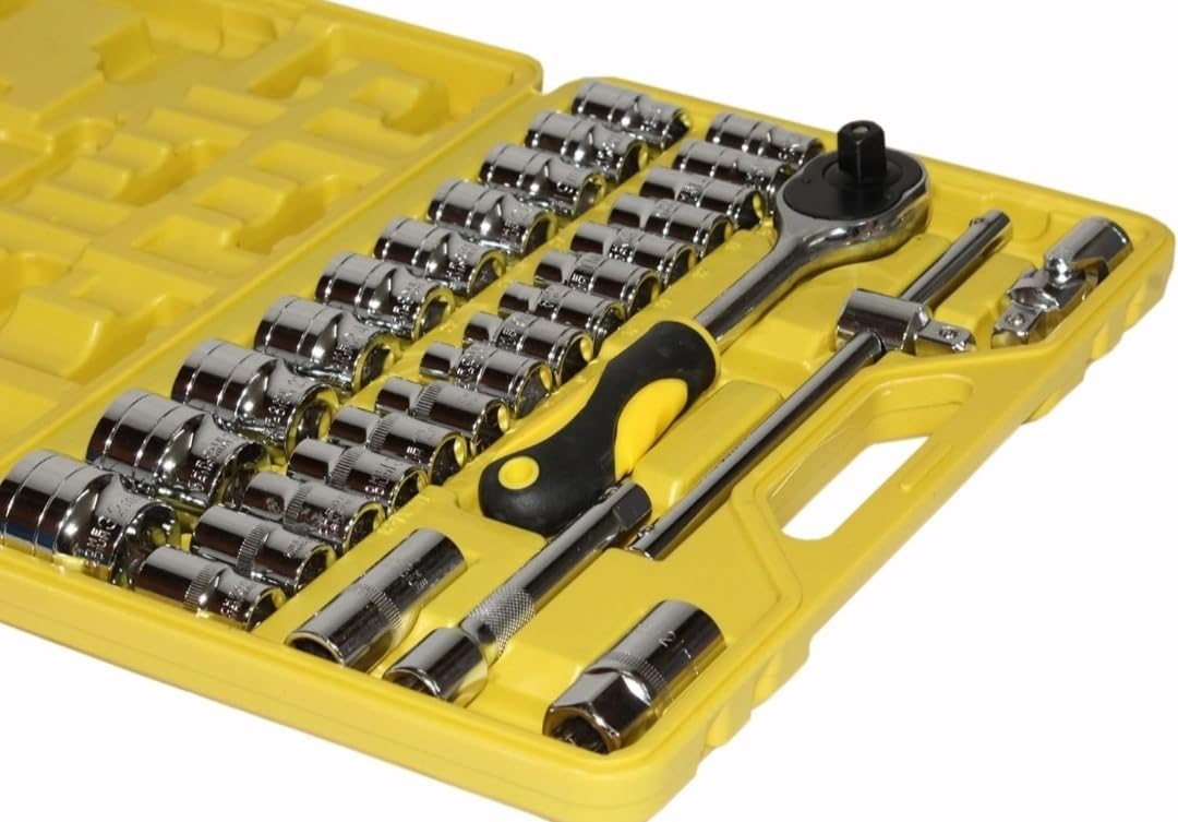 32-PC 1/2 Inch Socket Set � High-Strength Chrome Vanadium Wrench Kit with Ratchet Handle, Extension Bars, and Accessories (B0DCKCCLT6) Amazon Price History, Amazon Price Tracker