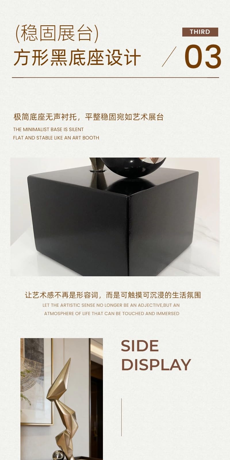 Moderna Adornos decorativos interiores Muebles for el hogar Esculturas geométricas tridimensionales Piezas de arte Estatua