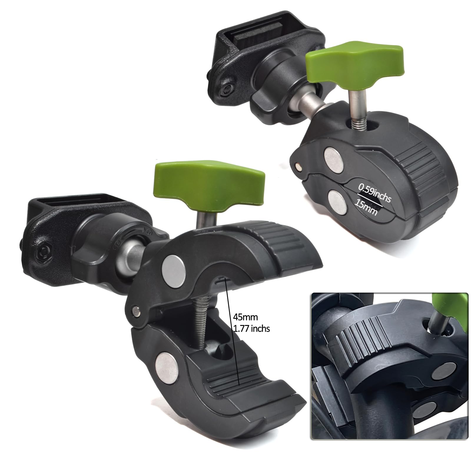 Motorola Cobra Midland Icom Z-2 Supporto bidirezionale per walkie talkie, clip per manubrio bicicletta motocicletta morsetto radio portatile