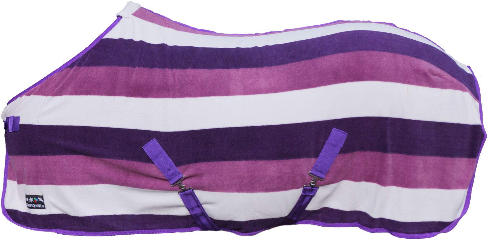 HKM 4057052373046 - Manta para Caballo, diseño de Rayas, Color Blanco y Rojo