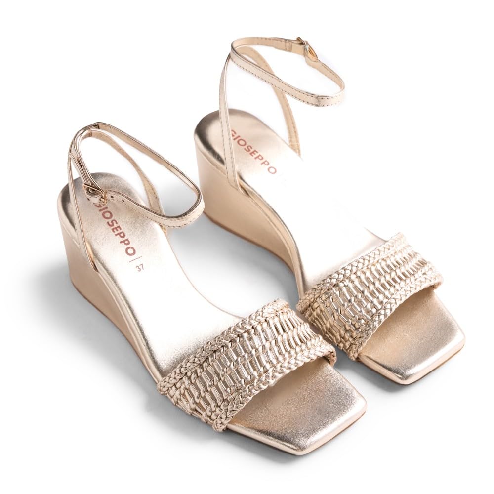 GIOSEPPO MARERENI, Women's T-Strap, Platinum, 37 EU