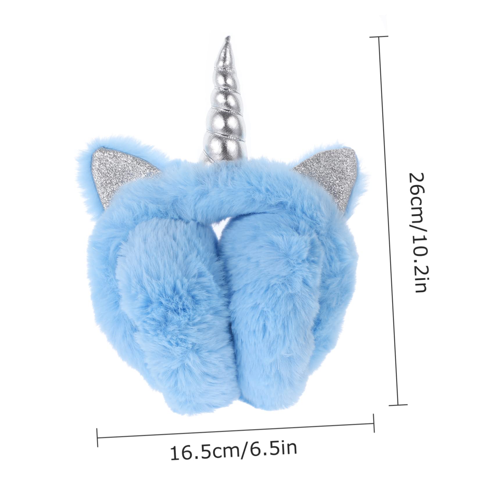 PartyKindom Unicorn Horn Plush Earmuffs Adjustable Warm Ear Muffs for Cold Weather Cute and Lightweight Fall Ear Warmers for Adults Design for