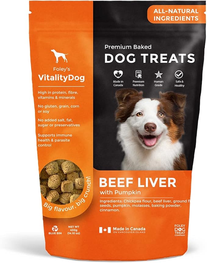 Vitality Dog Beef Liver with Pumpkin Premium Baked Dog Treats