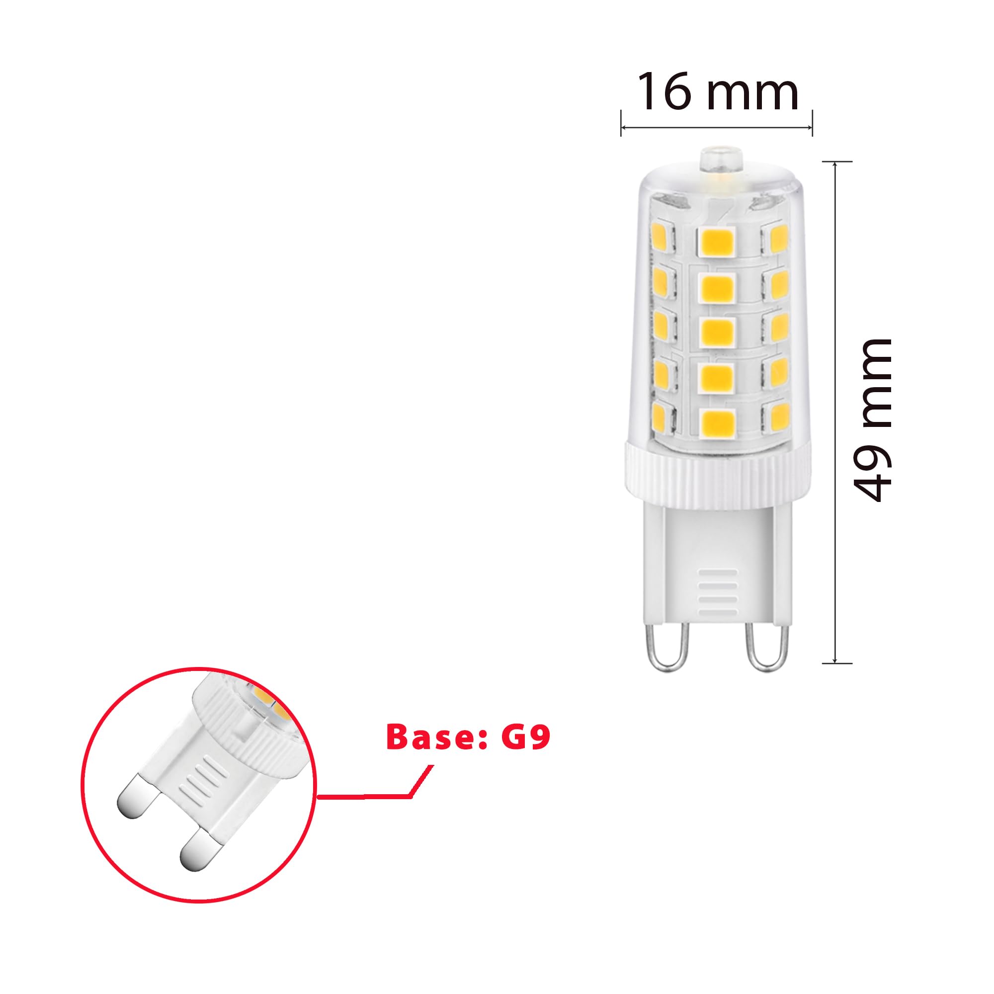 Image secondaire de Ampoule LED G9 Blanc Chaud 3.5W - Économie d'Énergie et Dimmable