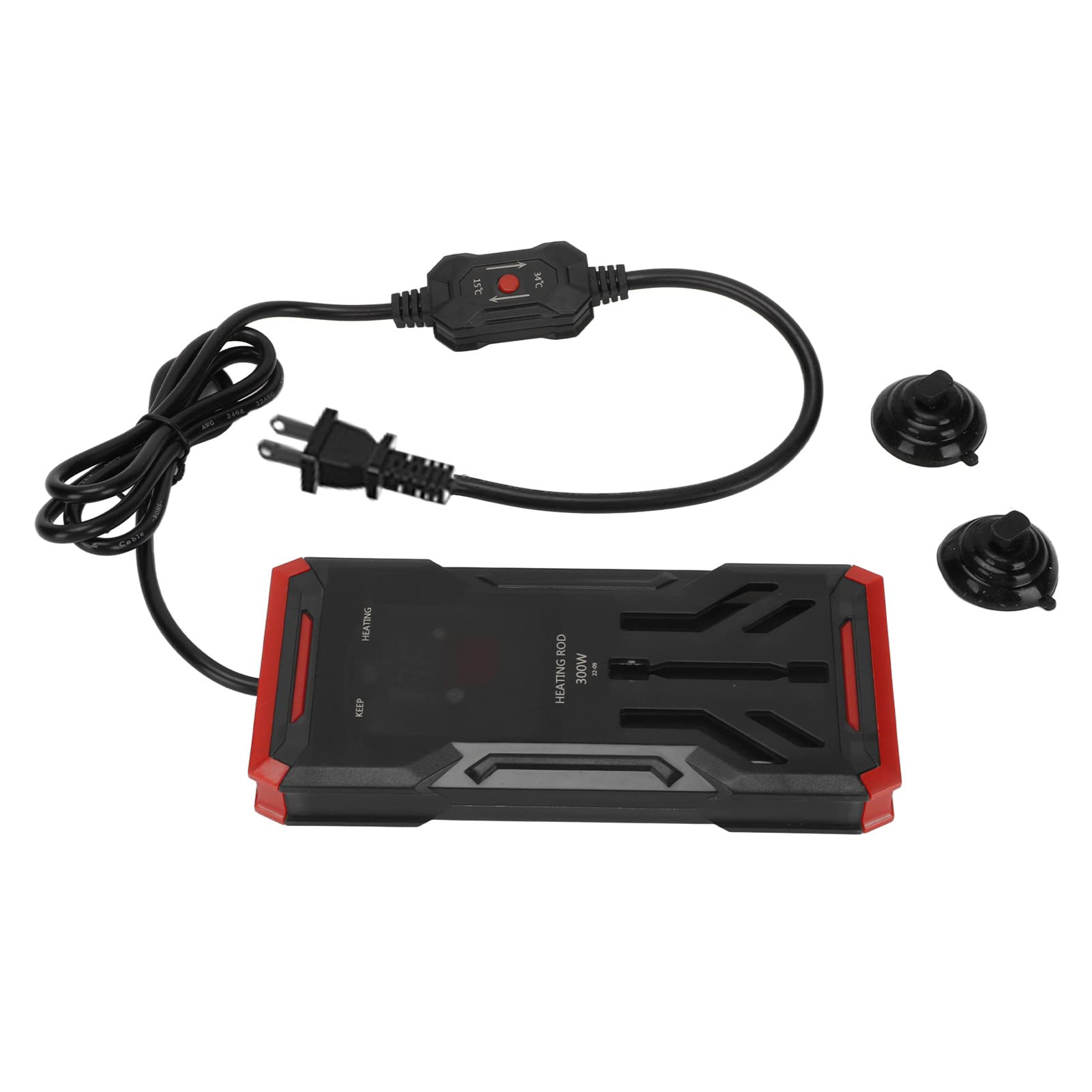 POCREATION Aquarium Heater, Calentador De Agua para Tortugas Alloy Intelligent Pid Control, Calentador De Agua para Tortugas with Auto Constant Temperature, Dual Sensor, Led Display for Fish 300W 15
