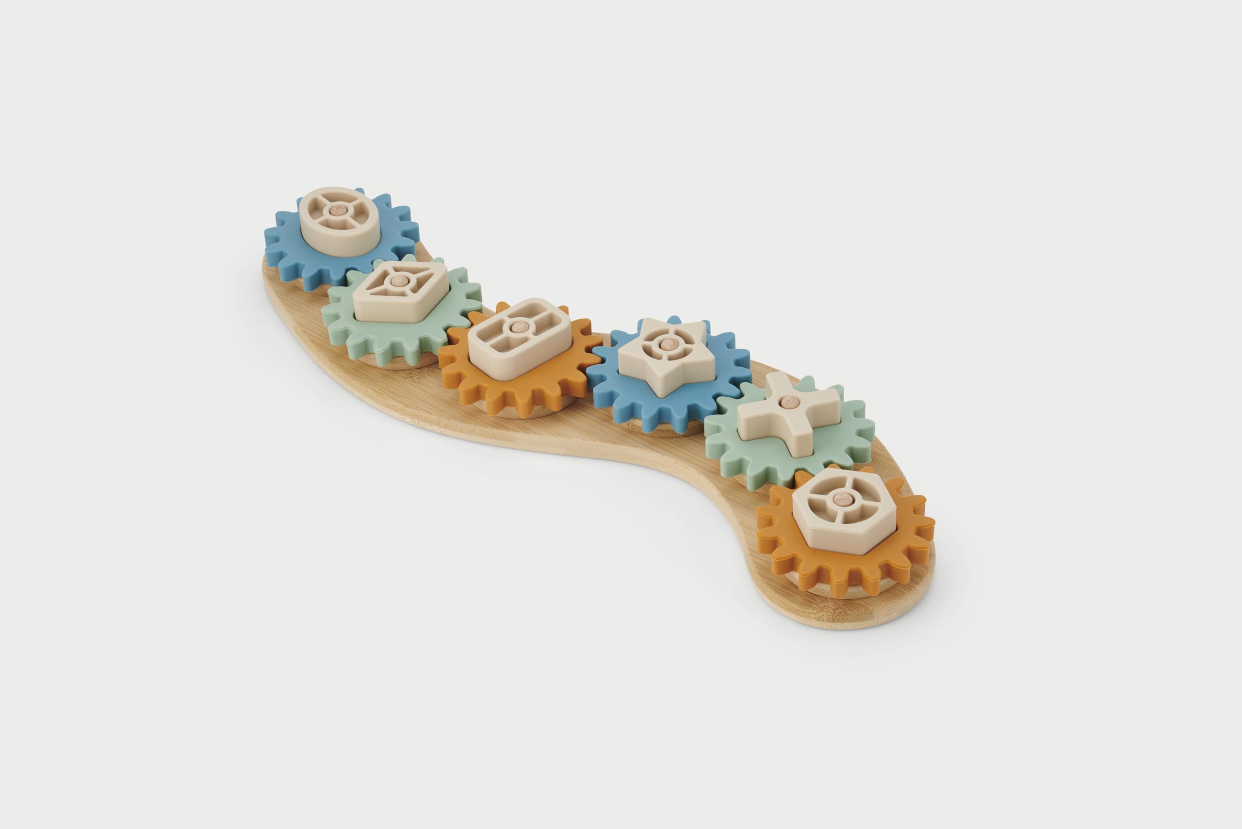 tickit Silisoft Gears Puzzle with 6 spinning gears, Soft Silicone Sensory Puzzle for Baby’s Fine Motor Skills, Cognitive Development, and Early Learning,Neutral