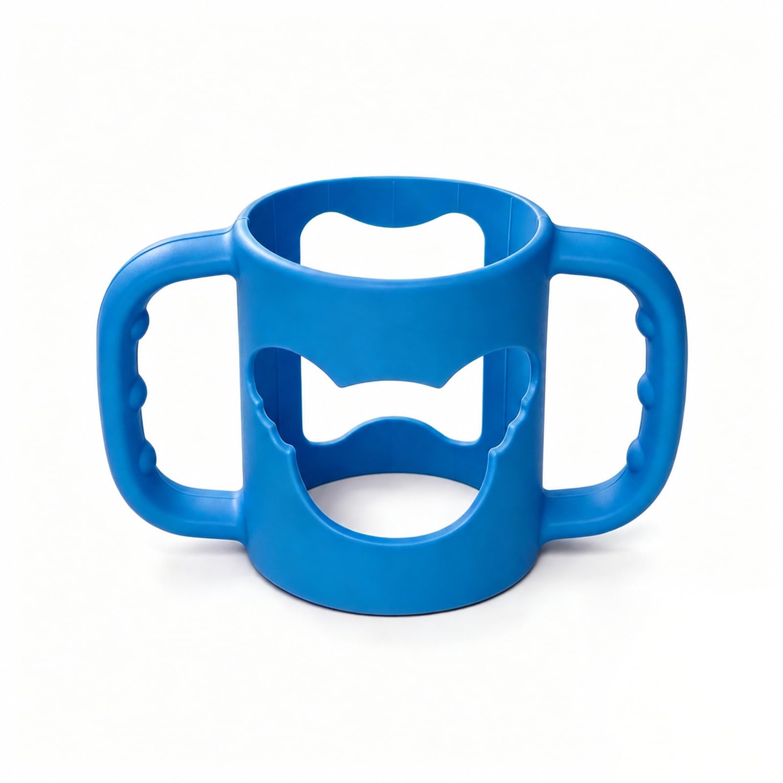 1PCS Bottle Handles, Silicone Bottle Holder with Non-Slip Easy Grip, Ergonomic Bottle Handle, Dishwasher Safe, for Infants 6+ Months, Feeding Bottle Grip-Blue
