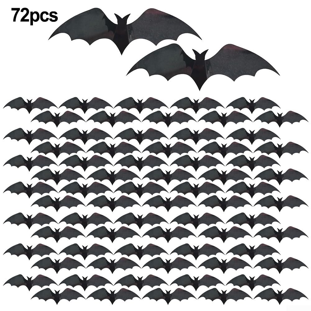 36 Autocollants Muraux Chauves-souris 3D Pour Halloween – Décoration Effrayante Et Facile à Poser