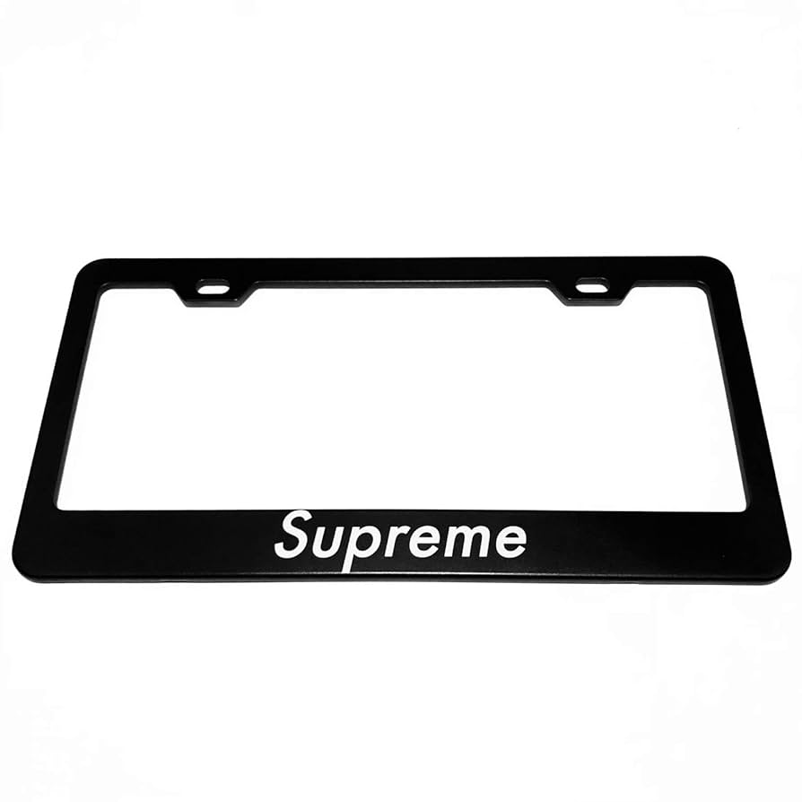 置物 Supreme License Plate Supreme Chain License Plate Frame Silver - FW18 - US