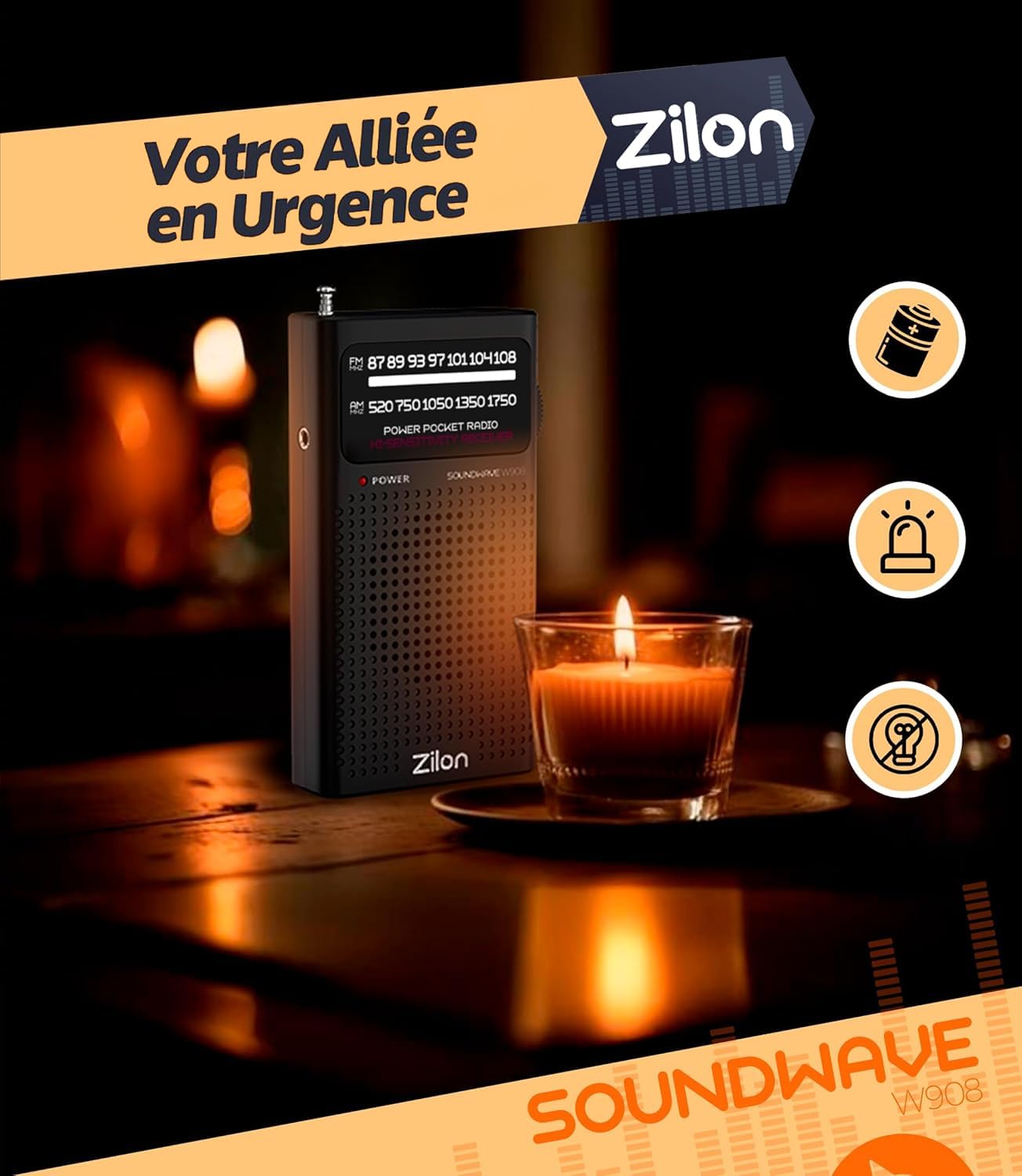 Radio à Piles Portable Petite Analogique Transistor FM Entrée pour Écouteurs Kit d’Urgence Excellente Réception Petit Poche Utilisation Simple Personnes Âgées Chiffres AA (Noire)