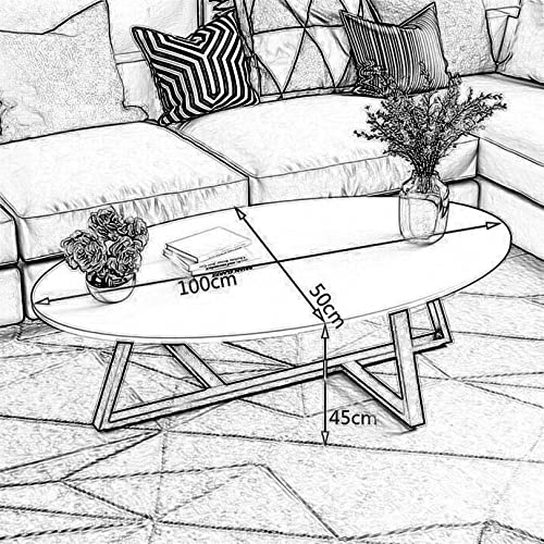 Table basse ronde en métal de 100 cm pour salon moderne - 8