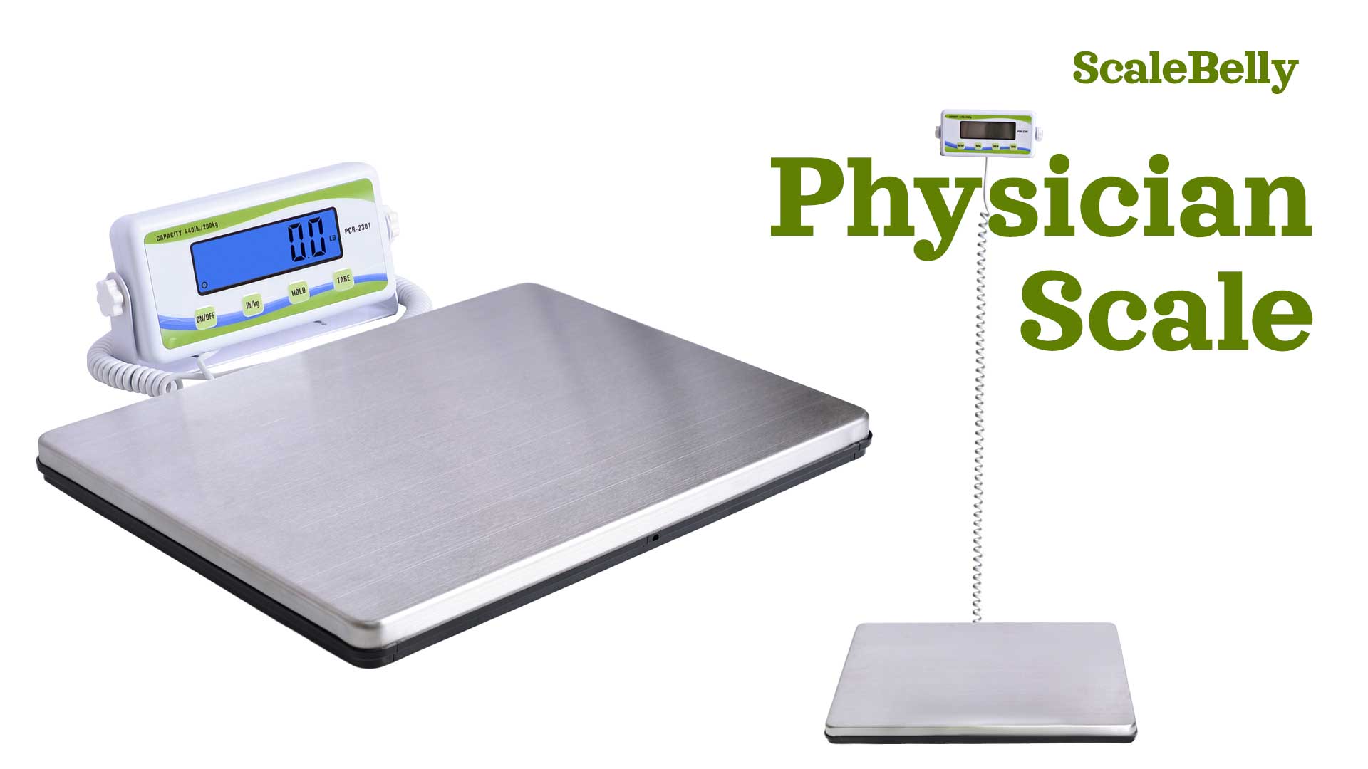 Image of Extra Wide Medical Physician Scale, 440 lb Capacity, High-Accuracy Display