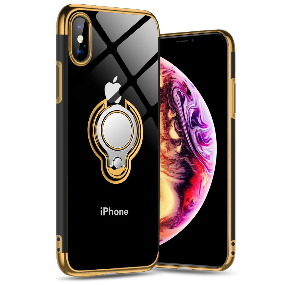 Amazon.co.jp: iPhone XS Max ケースリング付き 透明 TPU マグネット式