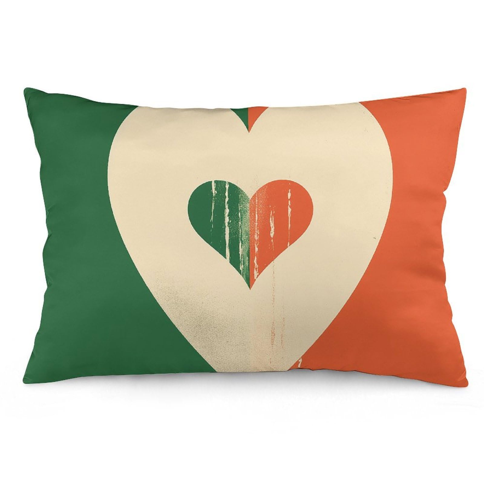 NONHAI 2 Pack Pillow Cases for Hair and Skin, Soft Breathable Pillow Case Covers with Hidden Zipper, Heart Shape Pillowcase 12 "x20 Pillow Covers for Sleeping Gift